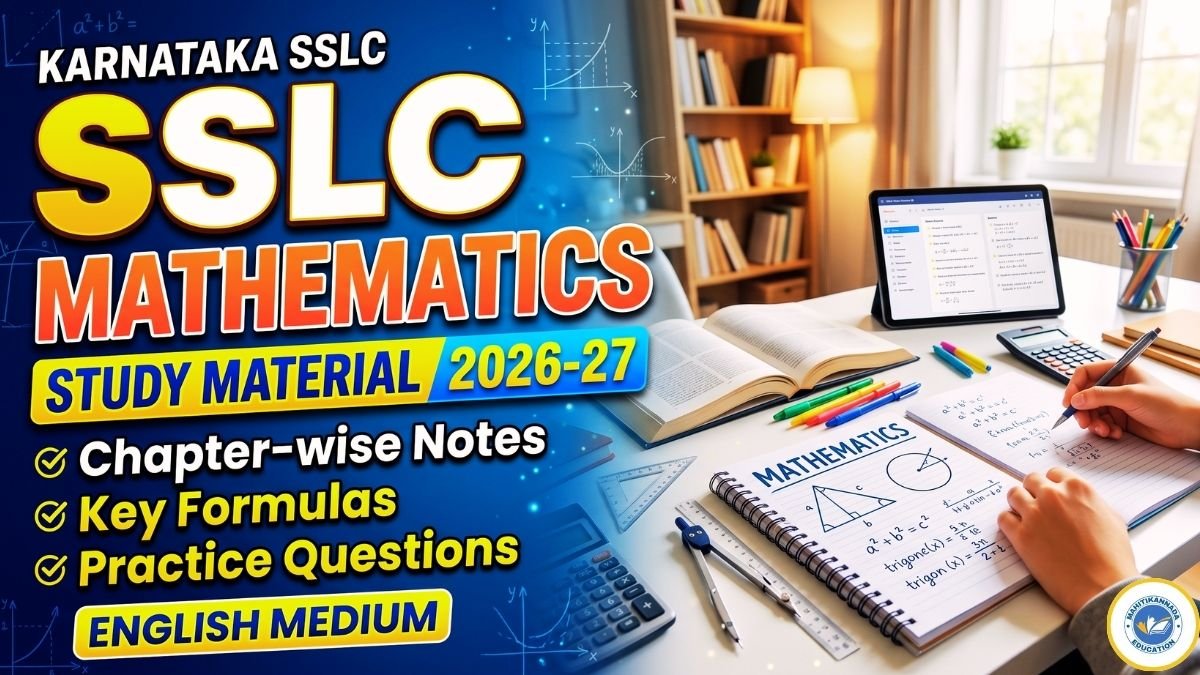 SSLC Mathematics Study Material 2026-27 English Medium