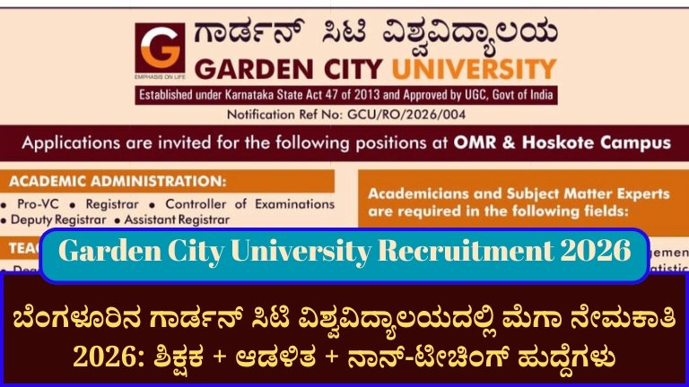 Garden City University Recruitment 2026