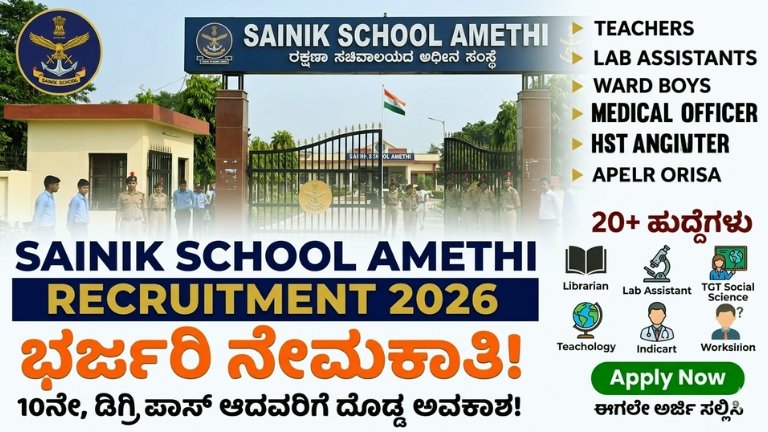Sainik School Amethi Recruitment 2026