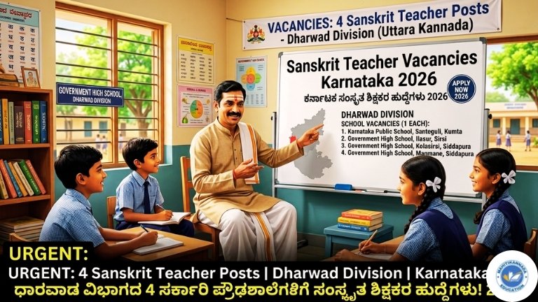 Sanskrit Teacher Posts Karnataka 2026