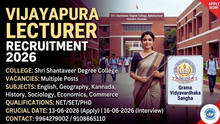 Vijayapura Lecturer Recruitment 2026