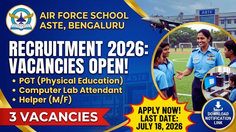 Air Force School ASTE Recruitment 2026