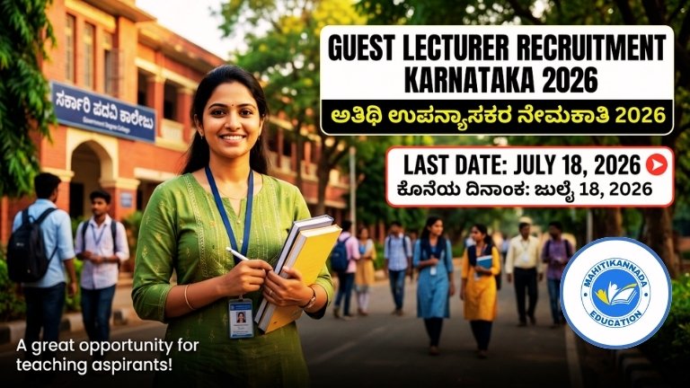 Guest Lecturer Recruitment Karnataka 2026