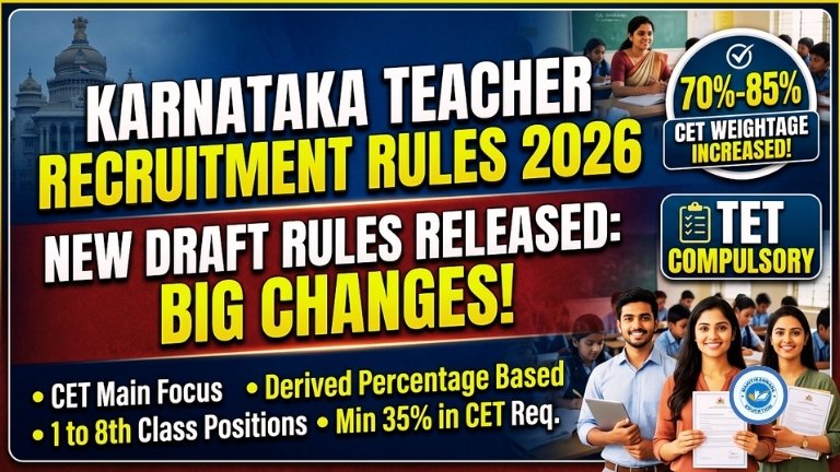 Karnataka Teacher Recruitment Rules 2026