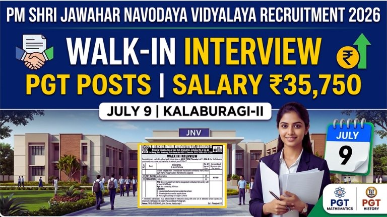 PM SHRI Jawahar Navodaya Vidyalaya Recruitment 2026