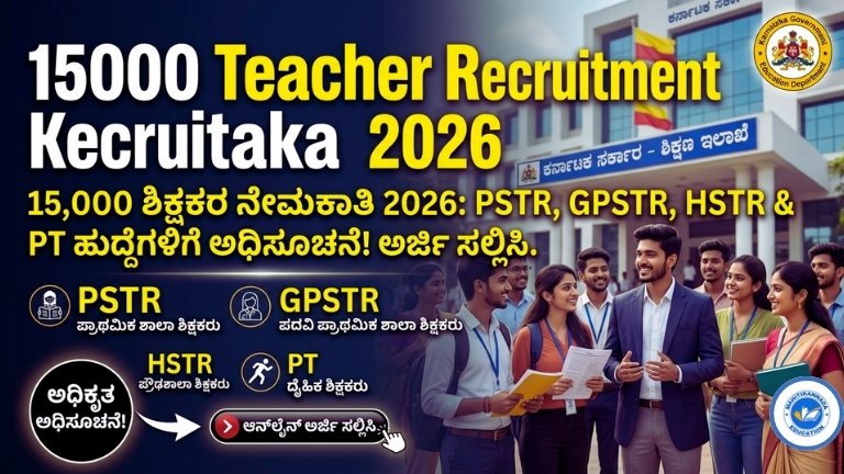15000 Teacher Recruitment Karnataka