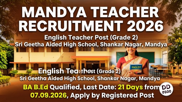 Mandya Teacher Recruitment 2026