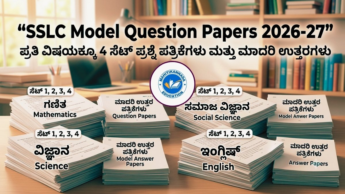 SSLC Model Question Papers 2026-27