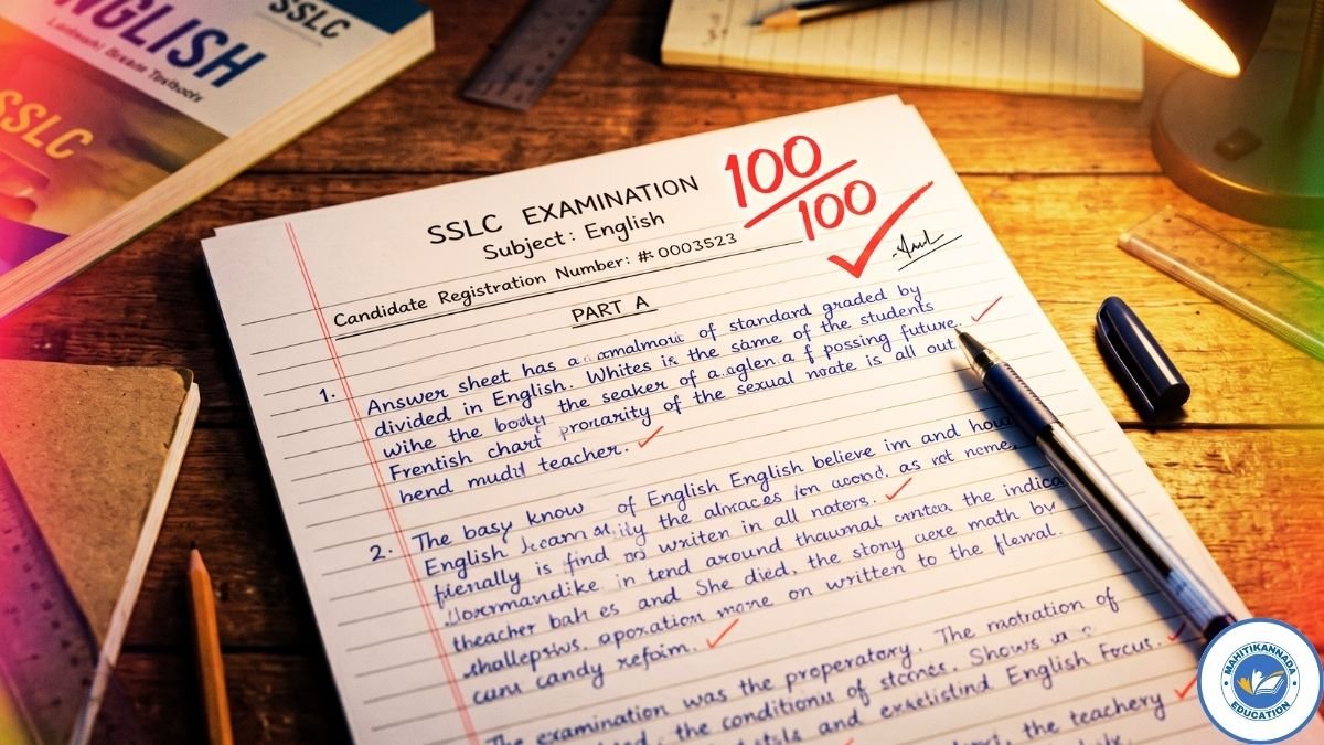 SSLC English 100-100 Answer Sheet